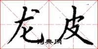 丁谦龙皮楷书怎么写