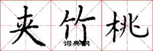 丁谦夹竹桃楷书怎么写