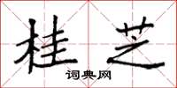 袁强桂芝楷书怎么写