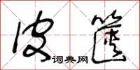 王冬龄皮箧草书怎么写