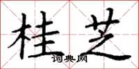 丁谦桂芝楷书怎么写