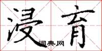 丁谦浸育楷书怎么写