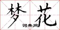 丁谦梦花楷书怎么写