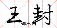 曾庆福王封行书怎么写