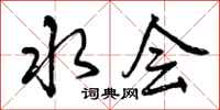 曾庆福水会行书怎么写
