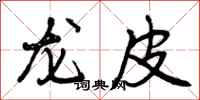 曾庆福龙皮行书怎么写