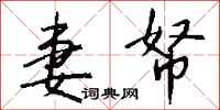 钱沛云妻帑行书怎么写