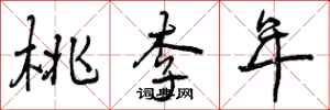 曾庆福桃李年行书怎么写