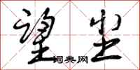 曾庆福望尘行书怎么写