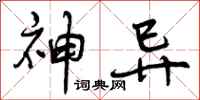 曾庆福神异行书怎么写