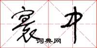 王冬龄寰中草书怎么写