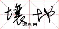 王冬龄壤地草书怎么写