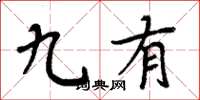 周炳元九有楷书怎么写