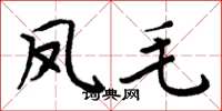 周炳元凤毛楷书怎么写
