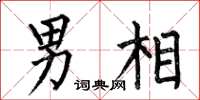 何伯昌男相楷书怎么写