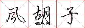 田英章风胡子行书怎么写
