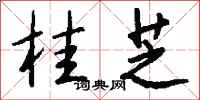 钱沛云桂芝行书怎么写