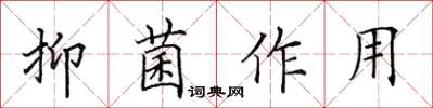 田英章抑菌作用楷书怎么写