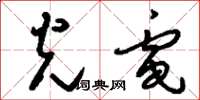 刘少英光电草书怎么写