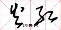 刘少英火红草书怎么写