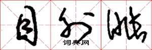 刘少英目外眦草书怎么写