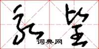 刘少英永望草书怎么写