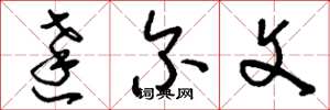 刘少英达尔文草书怎么写