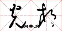 刘少英光相草书怎么写