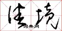 刘少英佳境草书怎么写