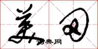 刘少英美田草书怎么写