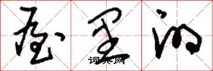 刘少英屋里的草书怎么写