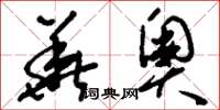 刘少英华奥草书怎么写