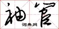 刘少英袖管草书怎么写