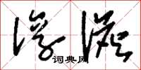 刘少英淳澹草书怎么写