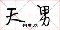 段相林天男行书怎么写