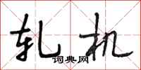 段相林轧机行书怎么写