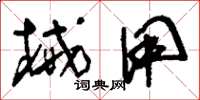 刘少英械用草书怎么写