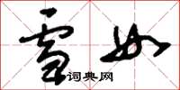 刘少英雪女草书怎么写