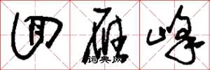 刘少英回雁峰草书怎么写