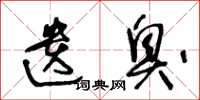 王冬龄遗臭草书怎么写