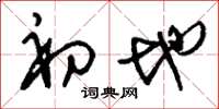 刘少英初地草书怎么写