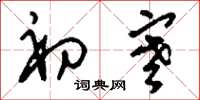 刘少英初寒草书怎么写