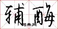 钱沛云辅酶行书怎么写