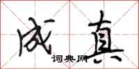 段相林成真行书怎么写