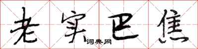 段相林老实巴焦行书怎么写