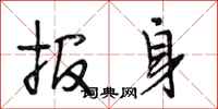 段相林报身行书怎么写