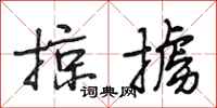 段相林掠掳行书怎么写