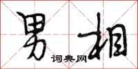 段相林男相行书怎么写