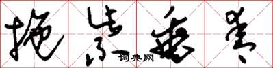 刘少英拖紫垂青草书怎么写