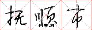 段相林抚顺市行书怎么写
